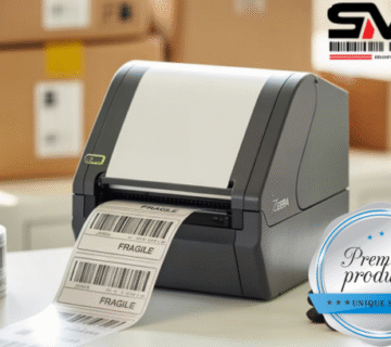 Thermal label printer printing barcode and shipping labels for retail and e-commerce businesses in UAE