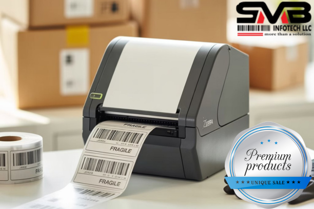 Thermal label printer printing barcode and shipping labels for retail and e-commerce businesses in UAE