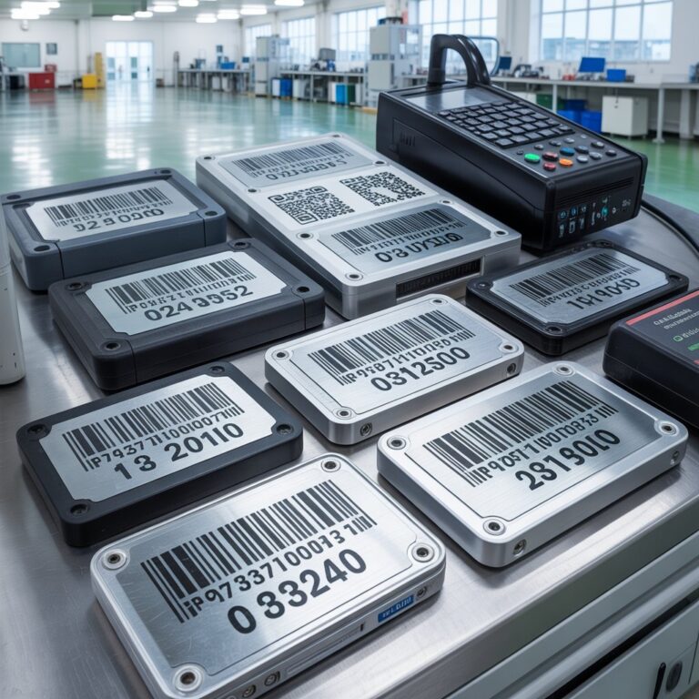 custom barcode and metal asset tags dubai uae for equipment tracking