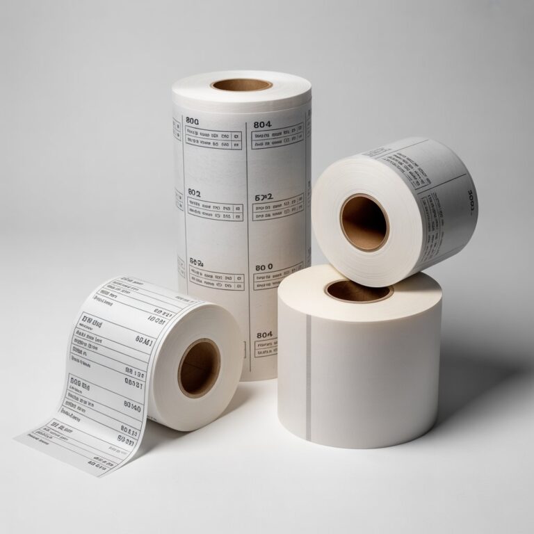 High-quality thermal paper rolls 80x80 and 57x40 for POS printers in UAE by SMB Infotech
