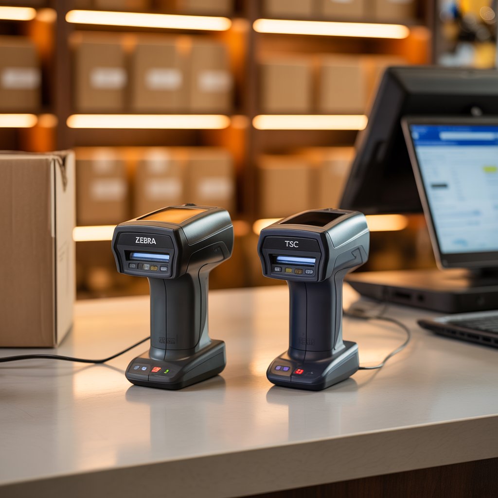 Zebra vs TSC barcode scanners comparison for UAE businesses - retail and logistics barcode devices