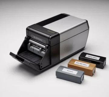 Thermal barcode printer with wax, wax-resin, and resin ribbons used to extend printer life.