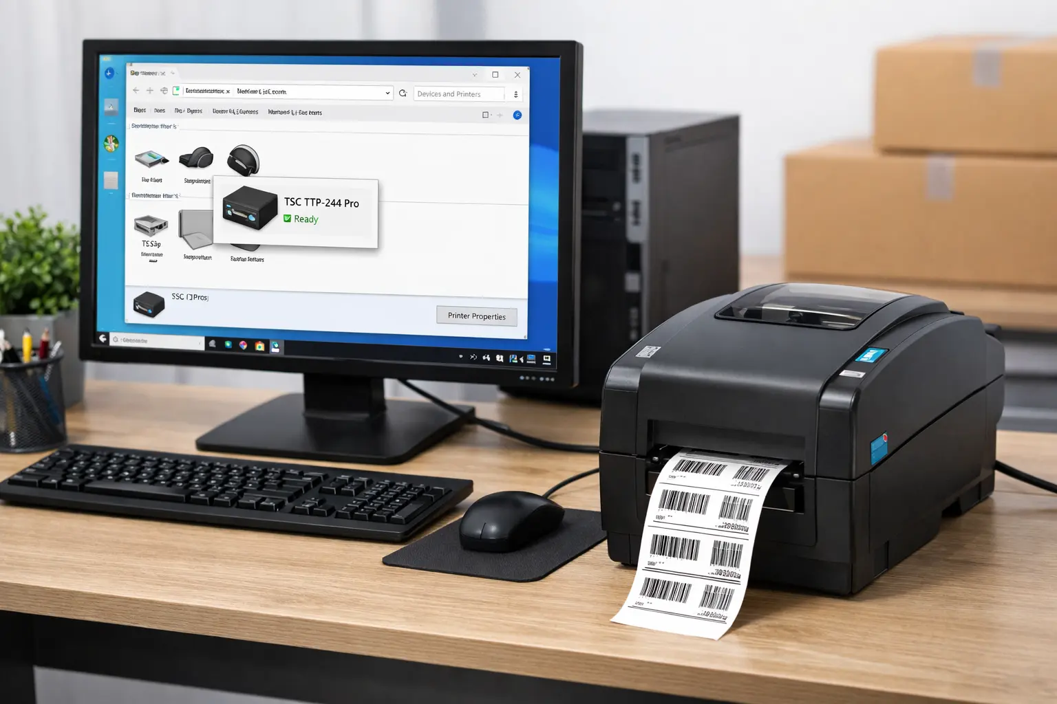 How to install a TSC barcode printer step by step
