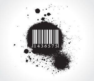Step-by-step process showing how barcode labels are printed using a barcode printer