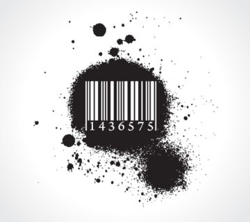 Step-by-step process showing how barcode labels are printed using a barcode printer