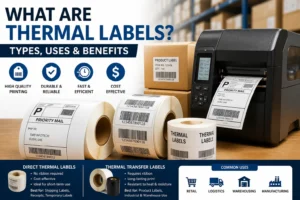 Thermal labels used for barcode and shipping label printing
