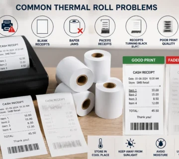 Thermal roll printing issues and receipt paper quality comparison