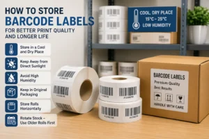 Proper storage of barcode labels to maintain print quality and durability