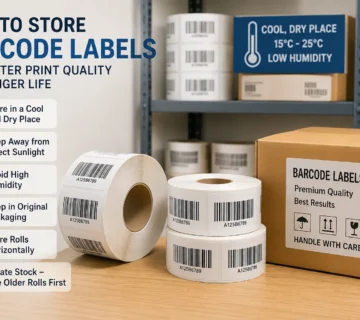 Proper storage of barcode labels to maintain print quality and durability